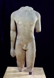 Torso af Kouros, fra Actium, ca. 550 f.Kr. (marmor) (se også 202764)